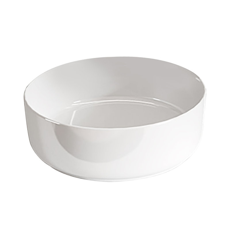 Integrated White Ceramic Basin, Drain NOT Included