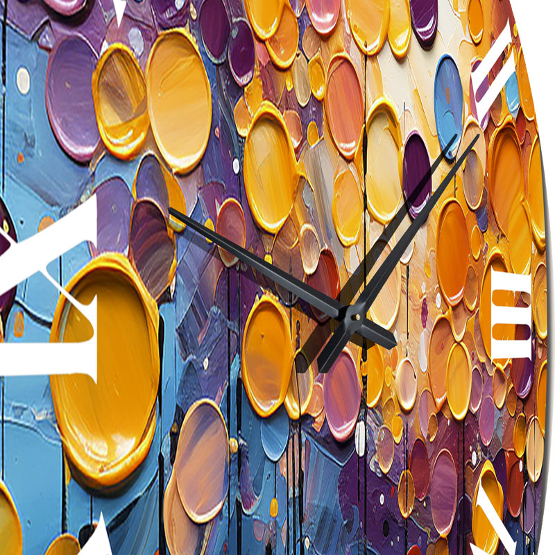 Horloge murale Cupas - Collages abstraits, Grand