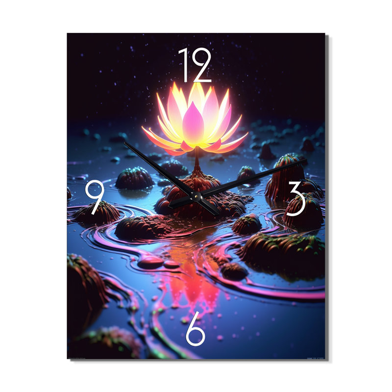Horloge murale Lotus surdimensionnée, Moyen