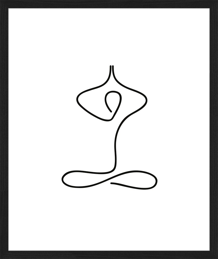 Gerahmtes Poster Yoga Logo