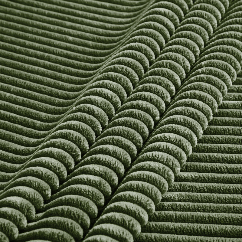 Repose-pieds confortable en velours côtelé de style élégant