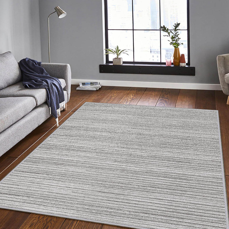 Stylish Woven Carpet, 4 x 6 Feet, 100% Polyester | Antibacterial, 3D Digital Printing, Non-Slip PVC Felt Dot Underside | Machine Washable, 0.4 in Pile Height, Perfect for Living Room & Bedroom Decor