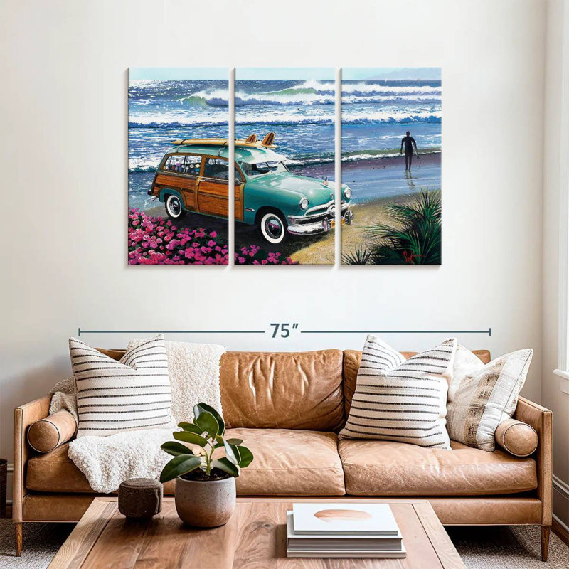 Surf City, peinture, H 36 po x l 57 po