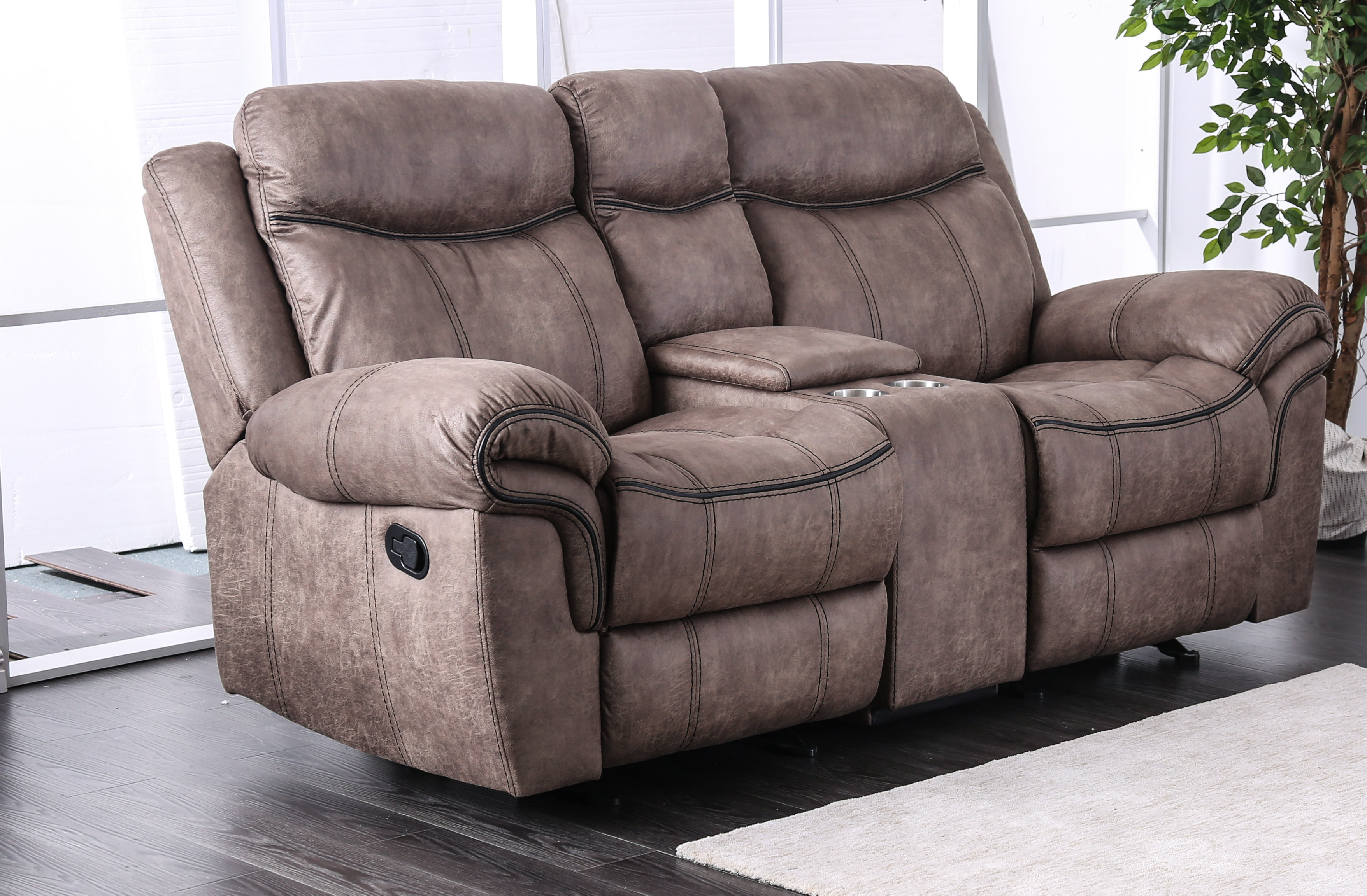 Red Barrel Studio® Aryhanna 78" Pillow Top Arm Reclining Loveseat ...