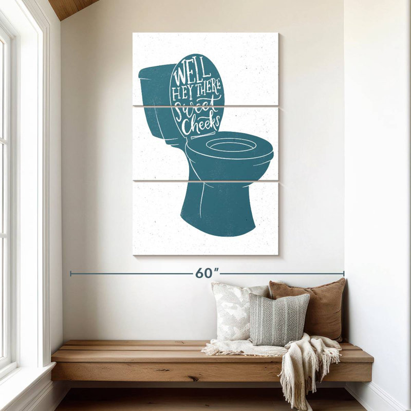 Tergel Turkish Tile Bathroom Puns III, 50" H x 32" W