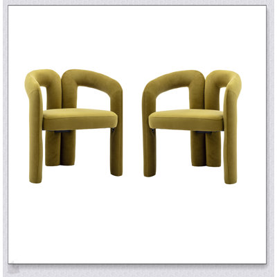 Chaise d'appoint rembourrée en tissu de conception contemporaine avec empreinte circulaire confortable et design artistique