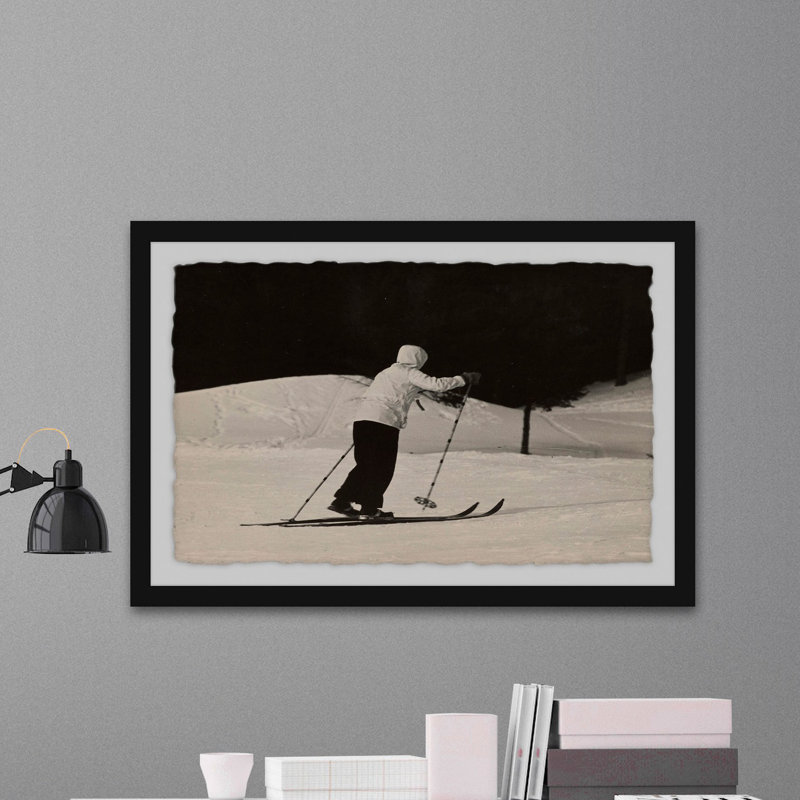Cross Country Ski - reproduction de photo encadrée, 30 po x 45 po