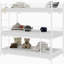 Triple cadre de lit simple avec garde-corps intégrés, pour chambre à coucher, blanc, sans ressorts, fer, installation rapide des lattes en métal-130155598