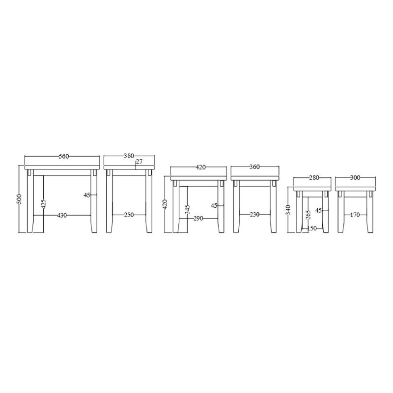 3 Piece Nest of Tables