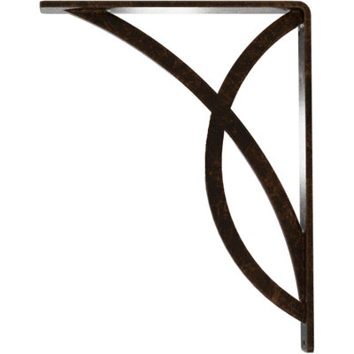 1 1/2"W x 10"D x 12"H Miller Wrought Iron Bracket, (Single center brace), Antiqued Bronze