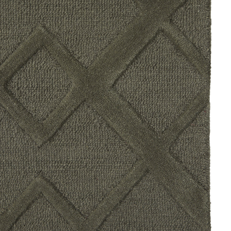 Wool Geometric Indoor Rug, Rectangle 5' x 8'