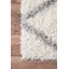 Tapis blanc à poil long à motif marocain performance Darryll-48816146