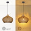 Luminaire suspendu géométrique naturel à 1 lumière Bridin-62671237-58676419