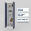 Armoire polyvalente avec cinq tablettes et portes de rangement pour la cuisine et la maison, blanc et bleu | Idée de cadeau-2006378200