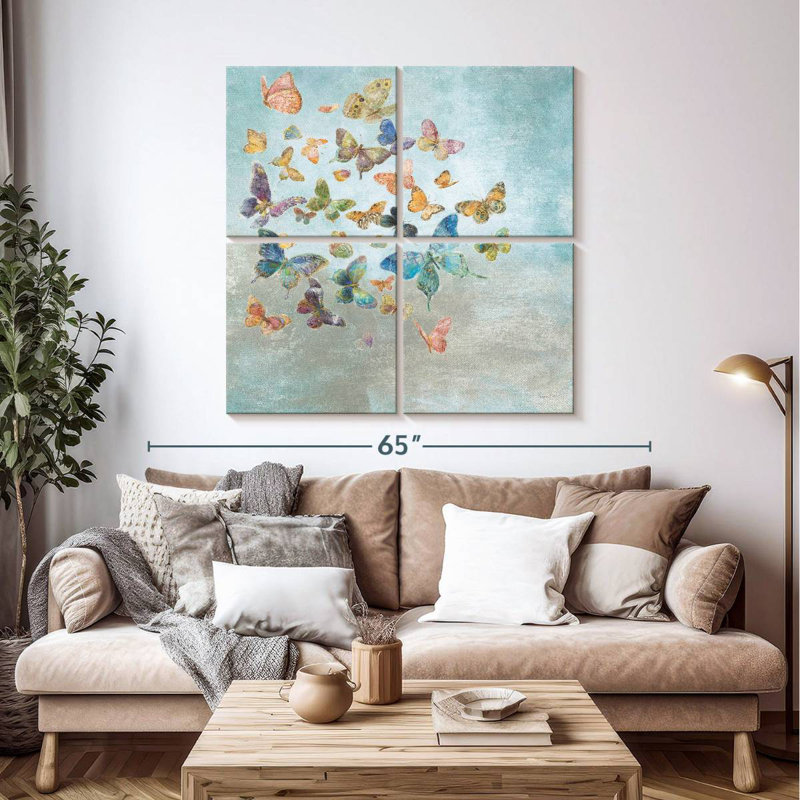 Brampt Beautiful Butterflies Square, 45" H x 45" W