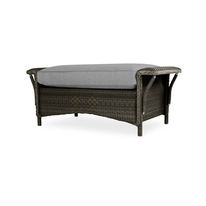 Nantucket Outdoor Ottoman, Beach Natural, Mink