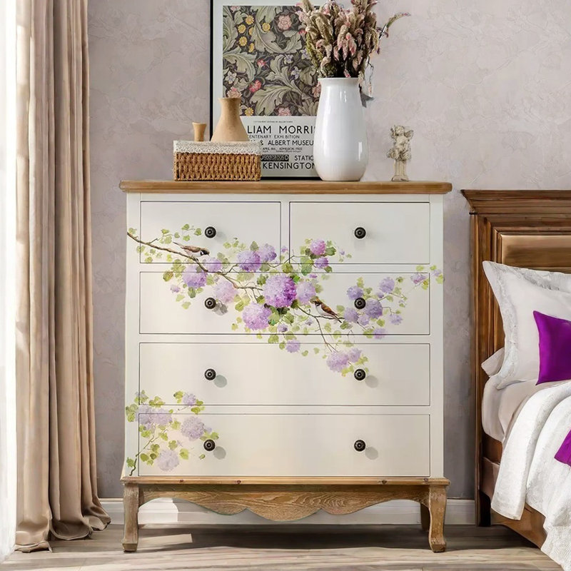 Hand-Painted Five-Drawer Accent Chest