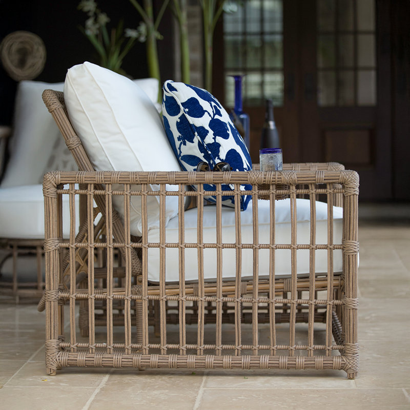 Fauteuil inclinable Newport, Pas de soudure, Blanc naturel, Toile de jute Newport # 66