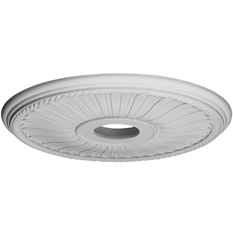 Endurathane Berkshire Ceiling Medallion, 20 1/8"OD x 3 7/8"ID x 1 7/8"P (Fits Canopies up to 6 3/8"), Factory Primed, Primed