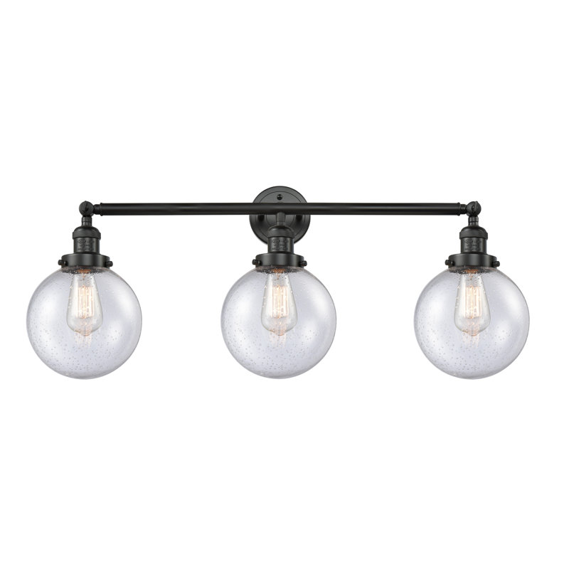 Clementina 3 - Light Dimmable LED Vanity Light, 6 Watt Vinage LED Bulb, Oil Rubbed Bronze, Seedy