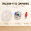 Boule pour chat clignotante à DEL - Boule lumineuse interactive de 1,4 po activée par le mouvement avec lumière tricolore, arrêt automatique, à piles, pour chats d'intérieur et chatons (transparent)