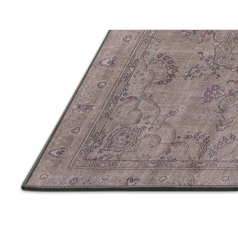 Tapis brun à motif oriental, Rectangle 8 pi x 10 pi
