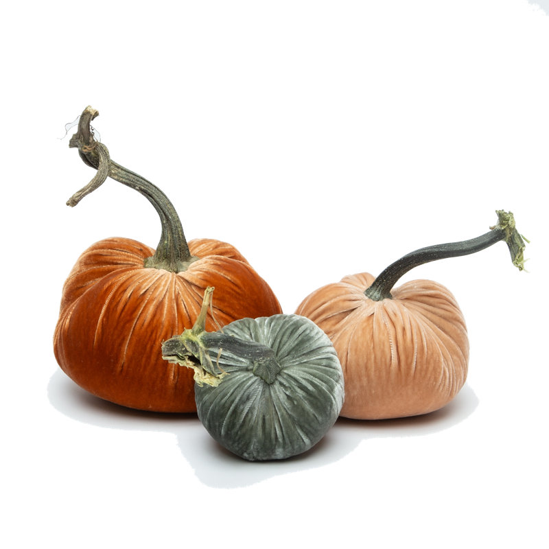 Silk Velvet Pumpkins- Soft Trio
