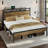 Tryston Bed Frame Industrial Platform Bed with Charging Station-1176158718-1176158688