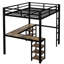 Lit mezzanine avec bureau pour lit simple TG - structure en métal robuste, finition noire et-925432241-925432246