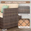 Ensemble de conversation modulaire d'extérieur 5 pièces 5 pièces Canapés modulaires d'extérieur pour 4 personnes avec coussins beige-1999642897-1999642903