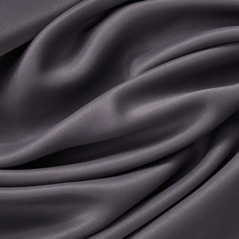 Gerlach Polyester Blackout Thermal Grommet Curtain Pair, 42" W x 96" L, Charcoal Gray