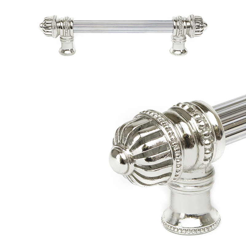 Cage à cricket avec petit faîteau à poignée longue 5/8 po, 6", Chrome