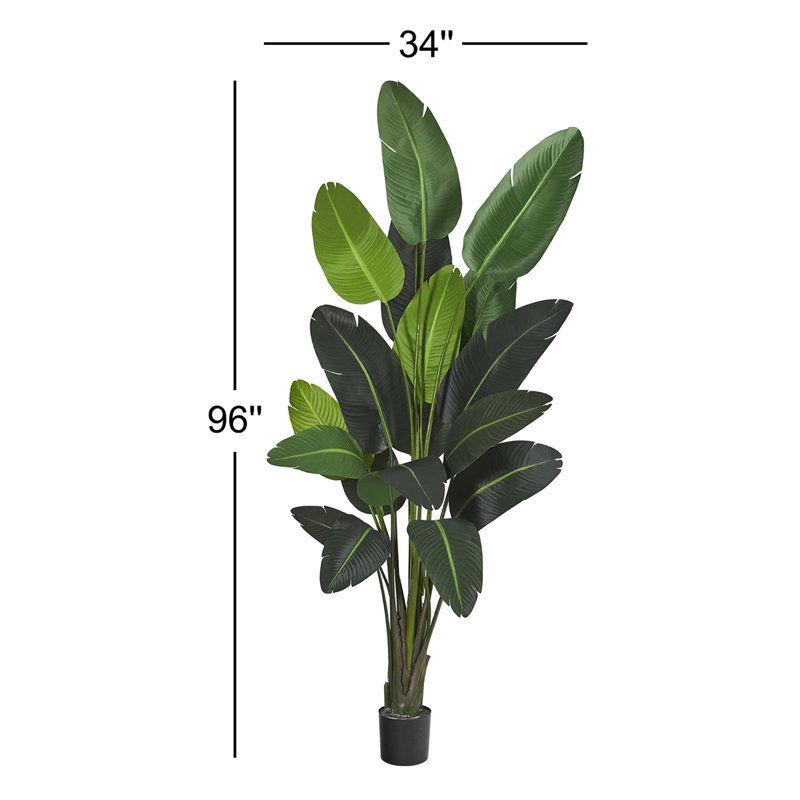 Bananier artificiel en pot, H 96 po x l 34 po x P 29 po