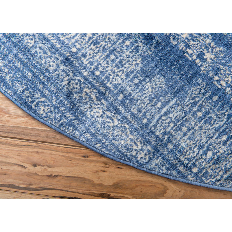 Zandra Chevron Indoor Rug, Round 8'