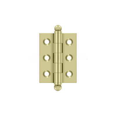 Charnière 2 1/2 po x 1 11/16 po Deltana CH2517U3 avec embouts sphériques en laiton poli