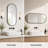 Oval Wall Mirror with Brushed PVC Frame, 18x40 Inch