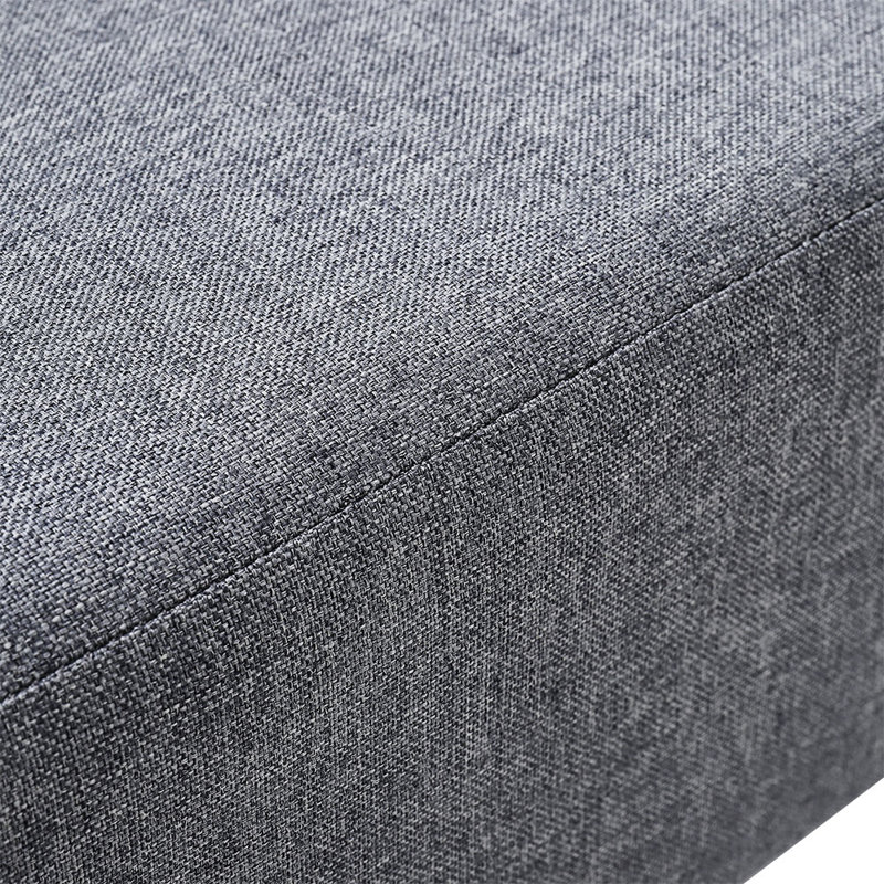 Artis 81cm Wide Rectangle Solid Colour Footstool Ottoman, Grey