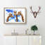 Three Giraffes in Abstract - Picture Frame Painting Print-55611659-55611651