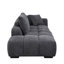 Canapé modulaire en chenille gris choisi avec coussins décoratifs et 2 chaises