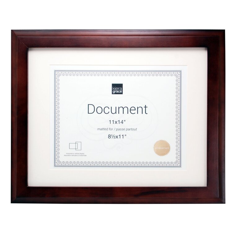 Latitude Run® Matte Wood Document Picture Frame | Wayfair