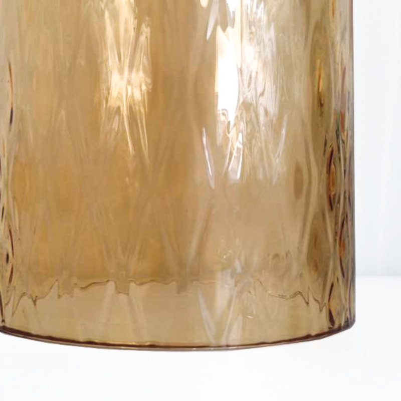 Armonia Wall Lamp 14 Fume' Rombi Matt Black Nickel E12 Ul, Matte Black Nickel, Amber Balloton