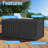 120 Gallon Wood-grain Style Lockable Deck Box, Water Resistant Resin-124921869
