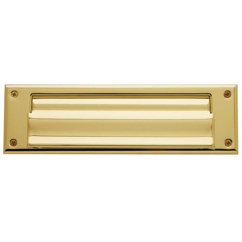 10 in x 3 in Brass Mail Slot, Satin Black