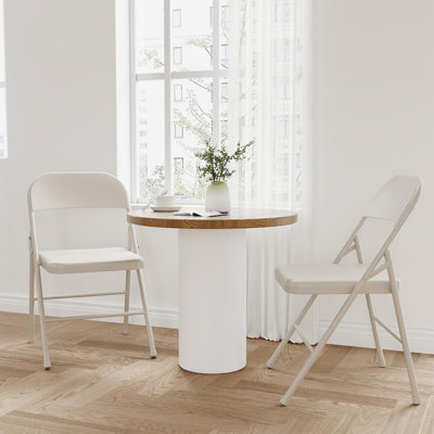 Ensemble de 2 chaises pliantes avec assise confortable et structure en acier durable, sièges pour événements commerciaux empilables, chaise de cuisine portable, capacité de poids de 350 lb, pour la maison / le bureau / l'intérieur / extérieur, orange
