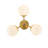Murtie 3-Light Modern Glass Semi Flush Mount