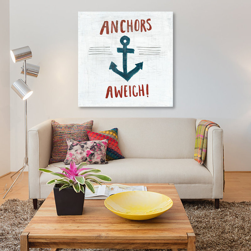« ahoy vi », impression sur toile, H 18 po x l 18 po x P 1,5 po, Pas de tapis, Toile tendue