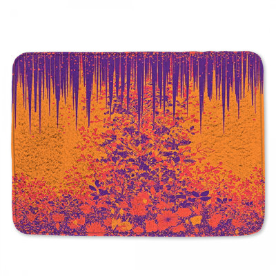 Tapis de bain floral