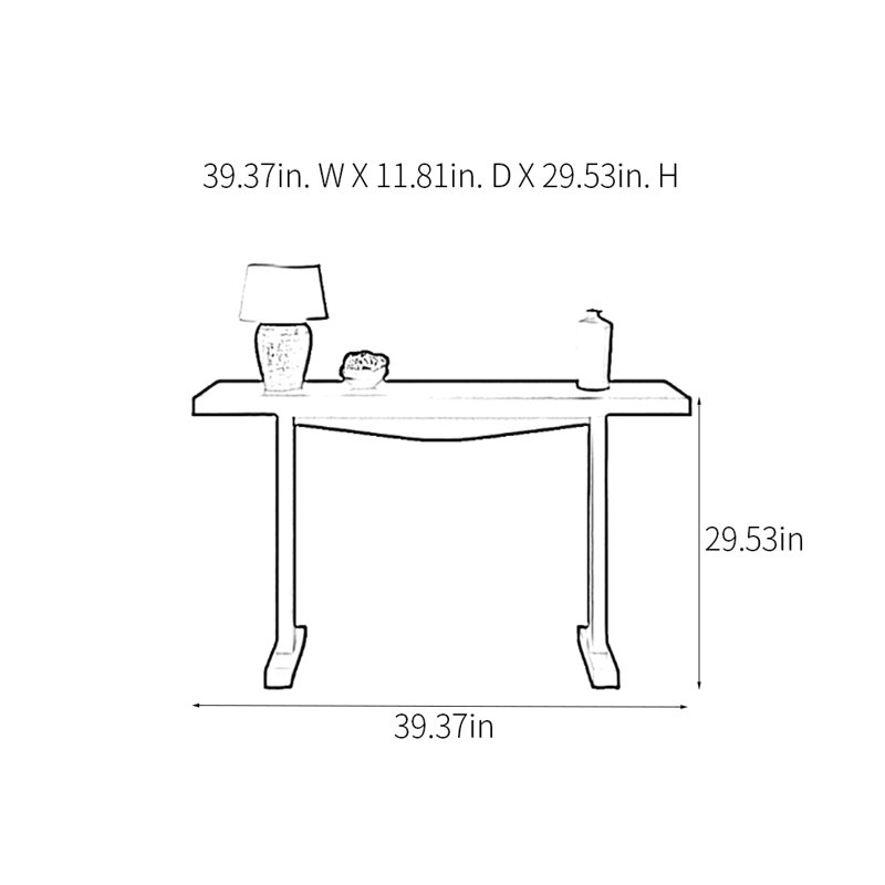 Console Modern Minimalist, H 29,53 po x l 39,37 po x P 11,81 po, Noir