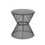 Table d'appoint - tendance et pratique, structure en fer, finition noir mat, 17,44 po X 17,77 po, aspect Breezy en maille élégante en fer, noir, silhouette arrondie, structure,