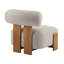 Méridienne moderne 27,25 "avec structure en bois massif et dossier roulé-219953770